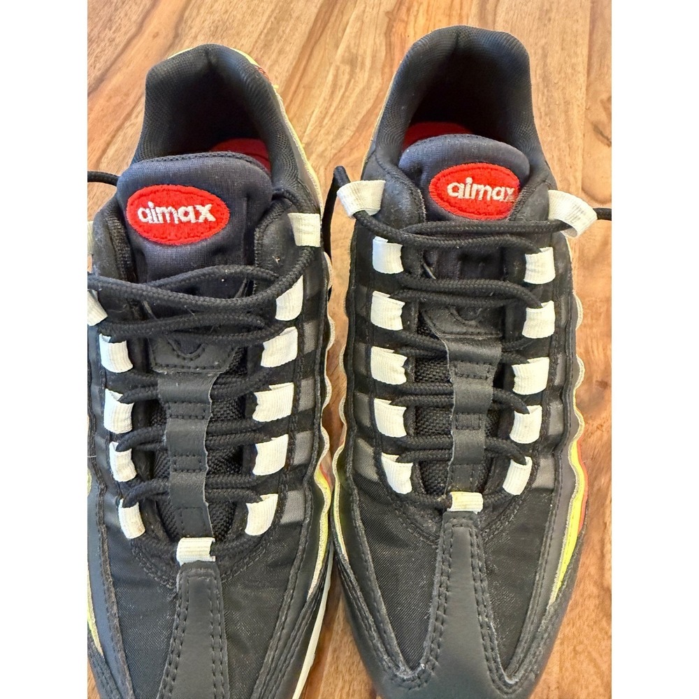Nike Air Max 95 Black Yellow Red Men's Athletic Shoes Size 8 - Picture 8 of 10